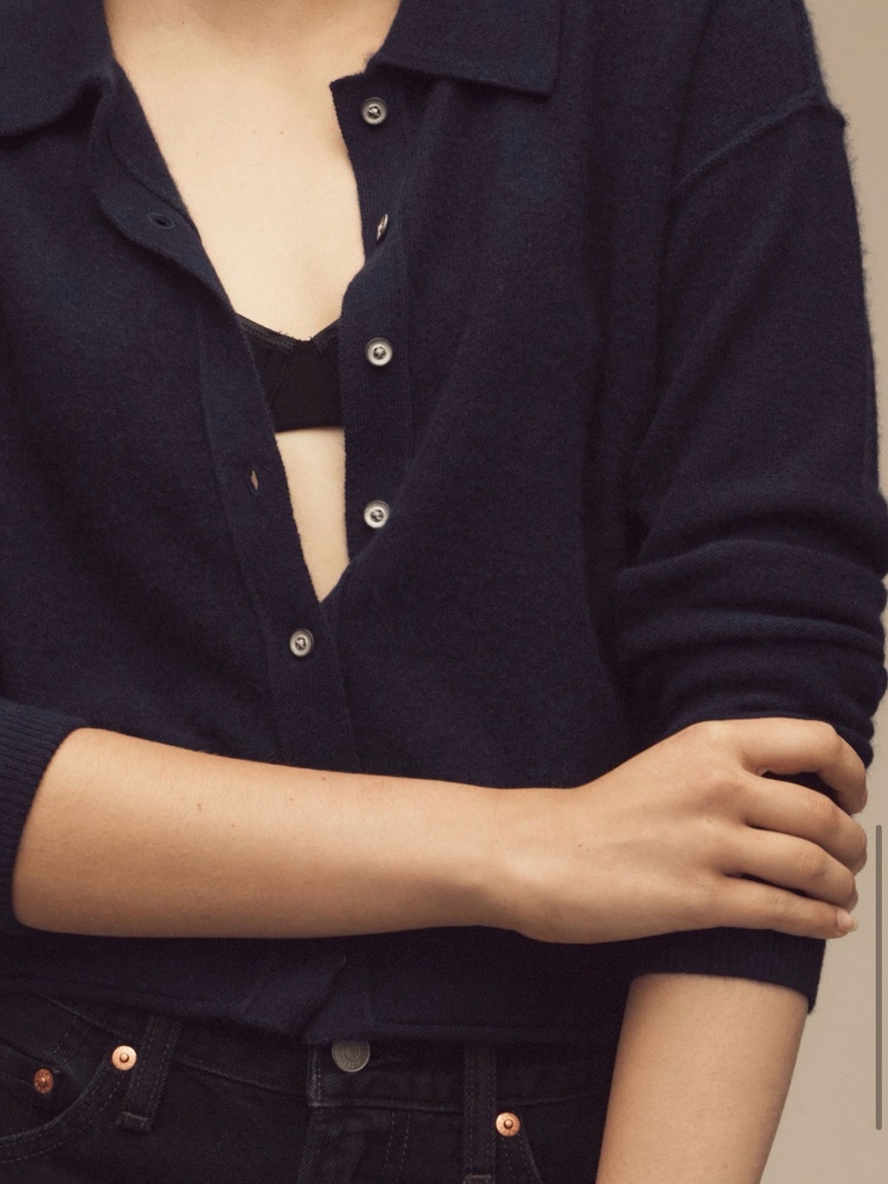 Cashmere Cardigan Sweater - Picture 2 of 6